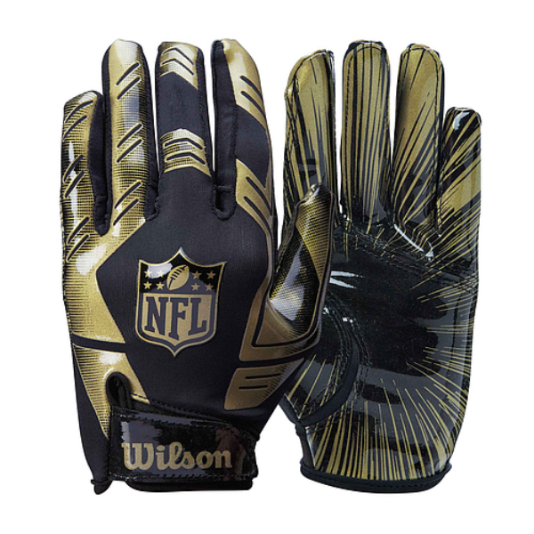 Wilson NFL Stretch Fit Football Gloves - Las Vegas- Adult Wtf9326Lv